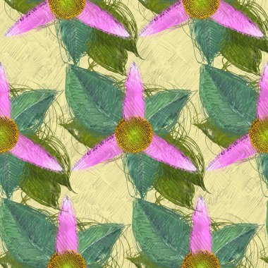 renkli suluboya dikişsiz desen