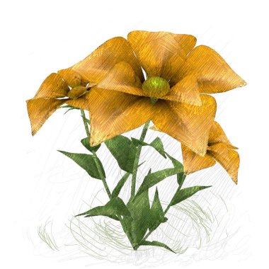 beyaz zemin üzerine suluboya çiçek