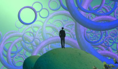 Noel ağacı ile soyut arkaplan