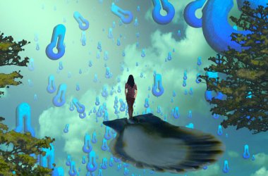 havuzda güzel kadın