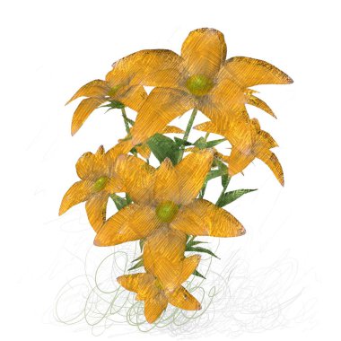 beyaz zemin üzerine suluboya çiçek