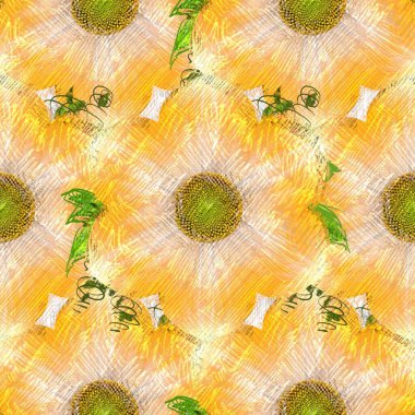 Arka planda çiçekler olan kusursuz desen