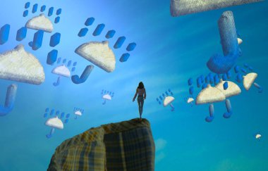 sahilde adam ve balık