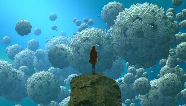 Красивый Коралл Небе — стоковое фото