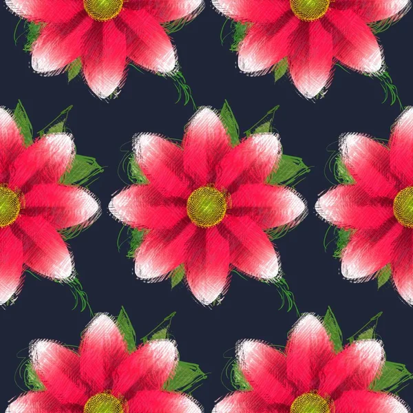 Seamless Pattern Flowers Background — Stock Photo, Image