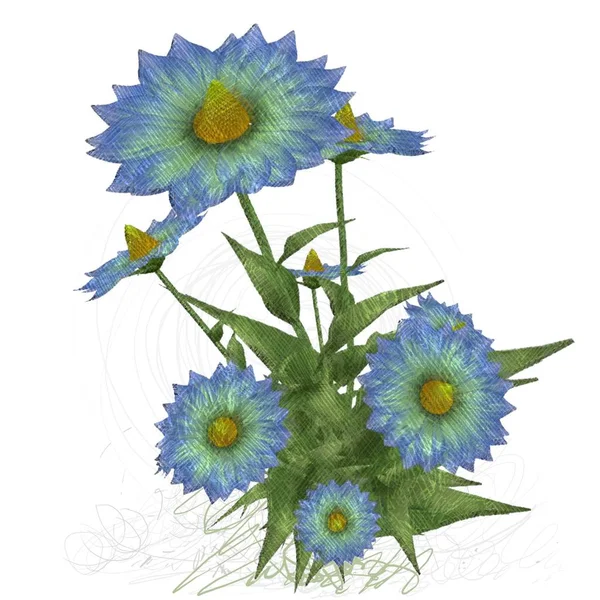 Akvarell Virágos Háttér Virágokkal — Stock Fotó