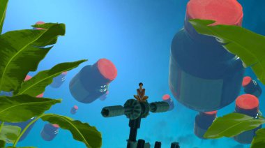 Yeşil yaprakları ile suluboya arka plan