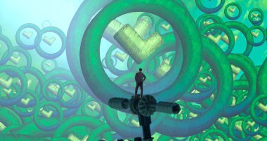 yeşil vektör illüstrasyon