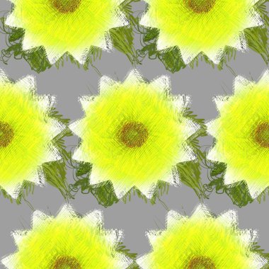 beyaz izole ayçiçeği yeşil yaprakları