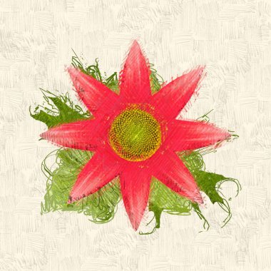 kırmızı yaprakları ile noel kartı