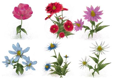 Çiçeklerle kusursuz desen