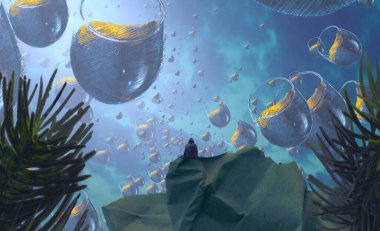 boşluklu soyut fraktal arkaplan