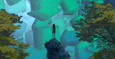 Parktaki Noel ağacı.