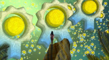 uzay ile soyut sanat arka plan