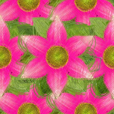 Arka planda çiçekler olan kusursuz desen