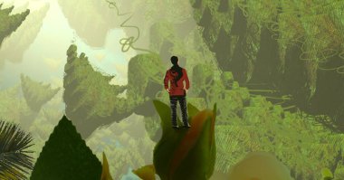 Ormandaki genç kadın