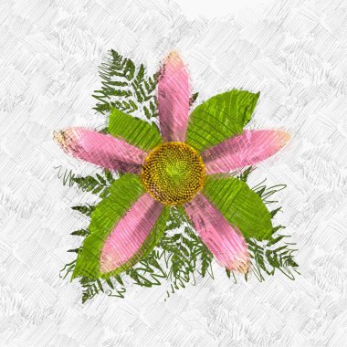 Beyaz arkaplanda Noel süslemesi