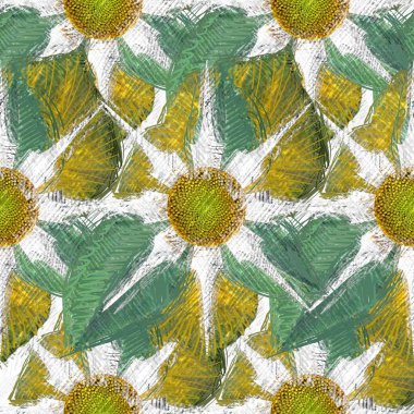 Dağınık tarzda çiçek çizim, grungy arka plan.