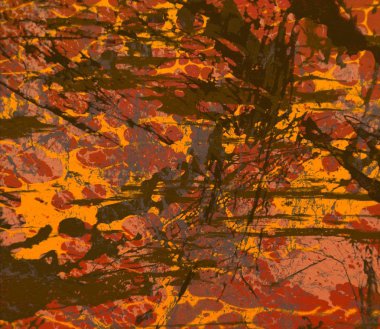 Metin için yeri olan boya lekeleriyle soyut arkaplan