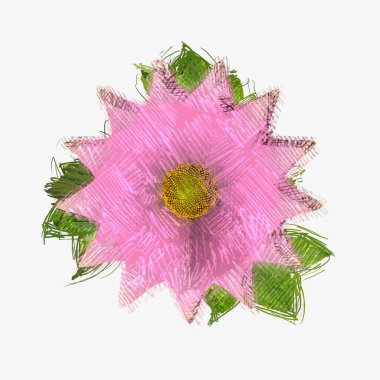 Eskipli arka planda dağınık grungy çiçek