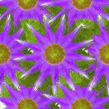 Çiçekli, soyut, pürüzsüz desen