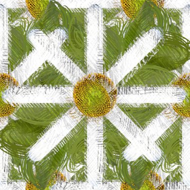 Arka planda çiçekler olan kusursuz desen