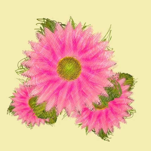 Messy Grungy Flowers Shabby Background — Stock Photo, Image