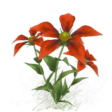 Beyaz arkaplanda kırmızı yapraklar izole