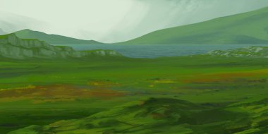 Dağların güzel manzarası