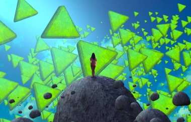 Yeşil yapraklı soyut arkaplan