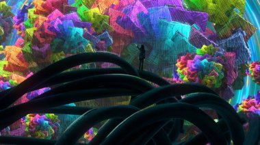 metin için alanı olan soyut kavramsal yaratıcı arkaplan 