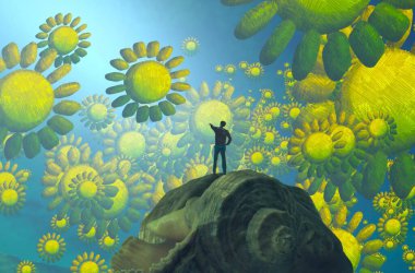 bir arka plan üzerinde sarı çiçek