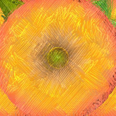 Dağınık tarzda çiçek çizim, grungy arka plan.