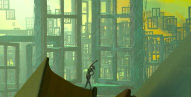 Şehrin modern iç kısımları.