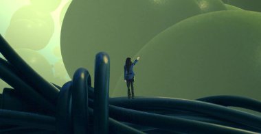 Metin için alanı olan soyut arkaplan