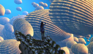 bokeh ile soyut gökyüzü arka plan