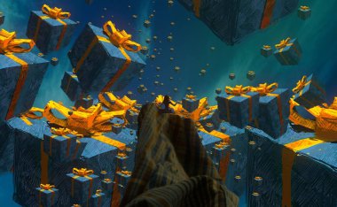 renkli soyut mutlu noel arka plan