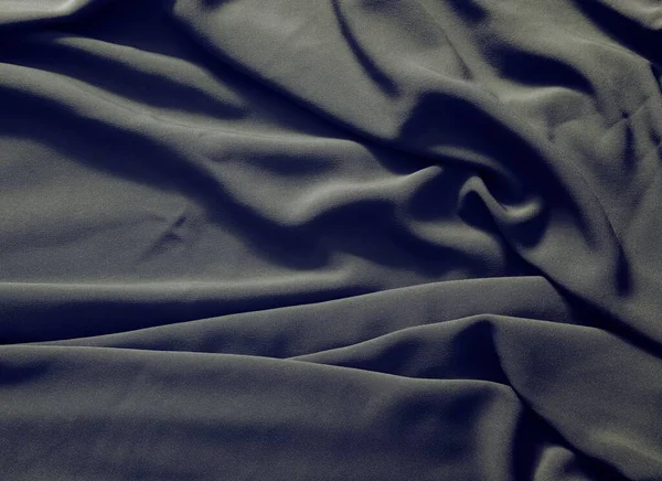 Azul Seda Tecido Textura Fundo — Fotografia de Stock