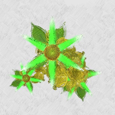 Beyaz arkaplanda güzel bir çiçek