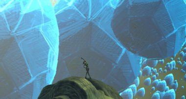 sahilde yeşil balık