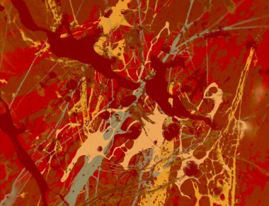 Metin için yeri olan boya lekeleriyle soyut arkaplan