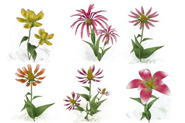 Çiçeklerle kusursuz desen