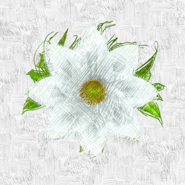 Eskipli arka planda dağınık grungy çiçek