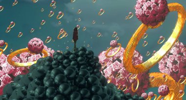 metin için alanı olan soyut kavramsal yaratıcı arkaplan 