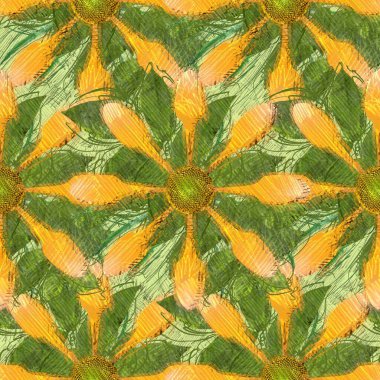 Arka planda çiçekler olan kusursuz desen