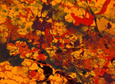 Arkaplanda soyut renkli lekeler          