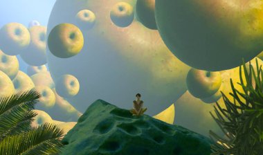 noel ve yeşil ağaç