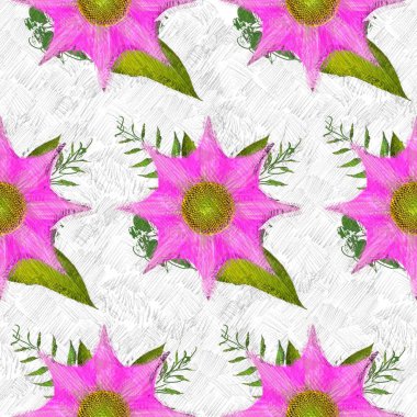 Suluboya çiçekli kusursuz desen