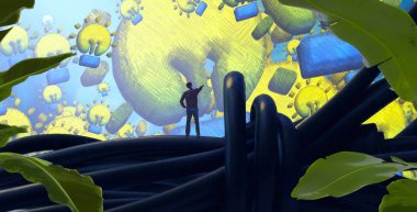 yeşil ve sarı çiçekler