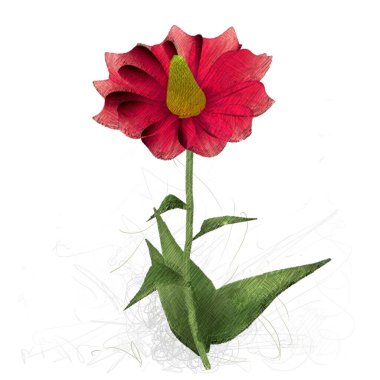 beyaz zemin üzerine suluboya çiçek